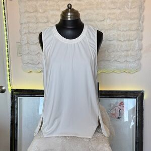 Velocity Cream Sleeveless Tank Top